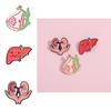 Alloy Brooch Decorative With Creative Organ Shape Unique Liver Heart And Lung Design For Every Enthusiast Fashion