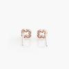 Jlauren M01306 Black Cubic Clover Rose Gold Earrings [30297824]