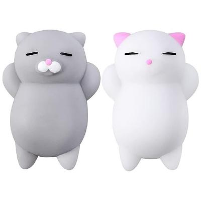 Katzen Mochi Squishy Spielzeug Mini Kawaii Tier Squishies Stressabbau Fidget Spielzeug für Kinder Weich Drückbar Niedlich Cartoon Party Mitgebsel Geschenk