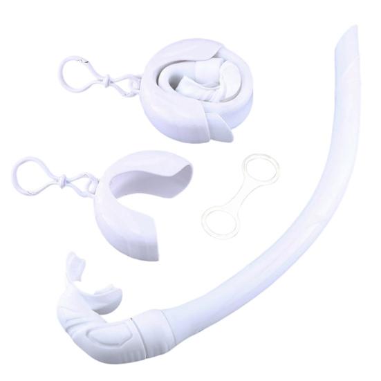 Snorkel Tube Collapsible Ergonomic Mouthpiece Comfortable To Use Quick Release High Stability Oxygen Supply with Compact Storage Case Roll Up