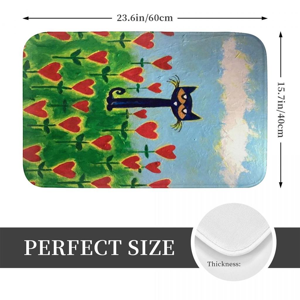 Pete The Cat Doormat Kitchen Entrance Home Floor Mat Non-slip Carpet Rug for Bathroom Footpad Mats