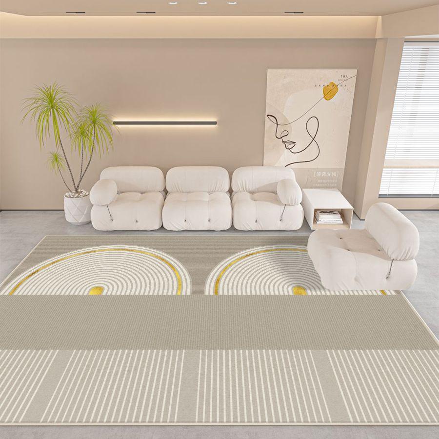 Light Luxury Rug Minimalist Large Area Living Room Rug Comfortable Soft Bedroom Decor Mat Balcony Crystal Velvet Rug