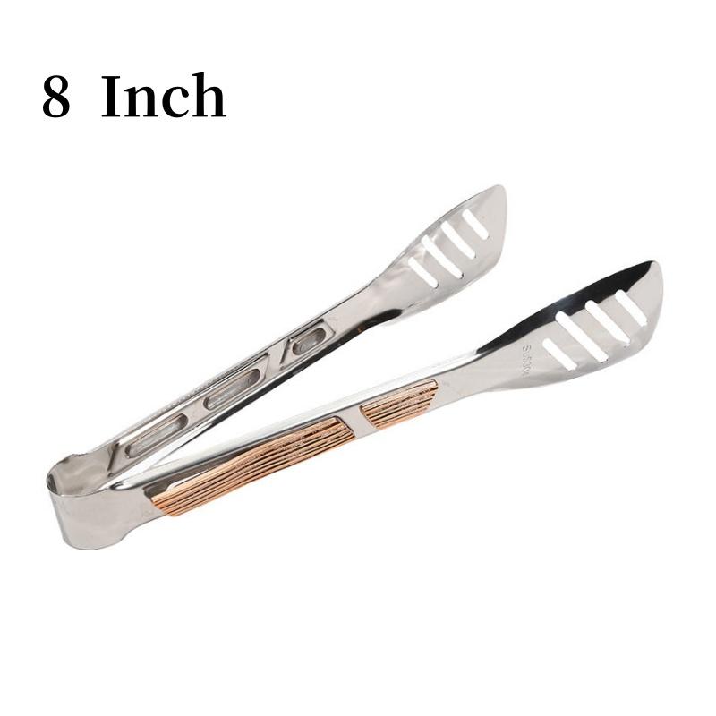 Stainless Steel Food Tongs Non Slip Meat Salad Clip Barbecue Grill Buffet Cooking Kitchen Tool Accessory