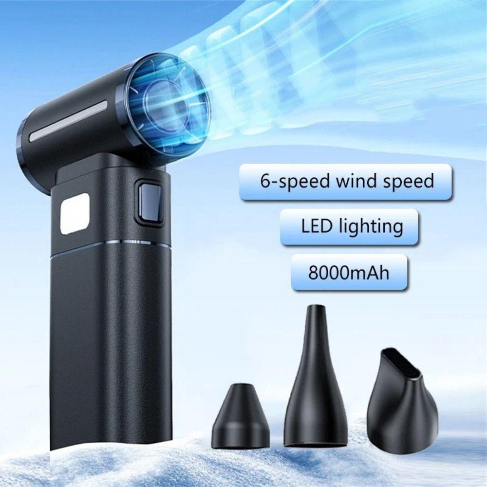 Brushless Motor Handheld Turbo Violent Fan Digital Display Mini Electric Air Blower  Keyboard