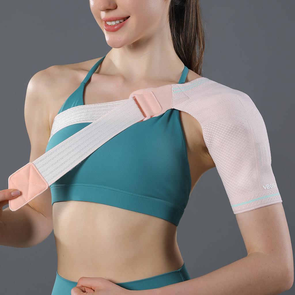 Vbosi Adjustable Shoulder Support Brace For Women Men With Silicone Pad Rotator Cuff Relief Compression Sleeve