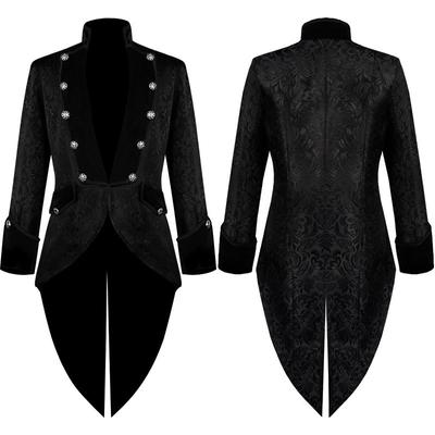 Herren Steampunk Windjacke Vintage Prinz Smoking Mantel Mittelalter Renaissance Jacke Viktorianisch Edwardianisch Rollenspiel Kleidung