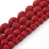 4/6/8/10mm Doğal Kırmızı Hematit Lav Taş Yuvarlak Boncuk Spacer dağınık boncuklar Takı Yapımı Için Diy 15"