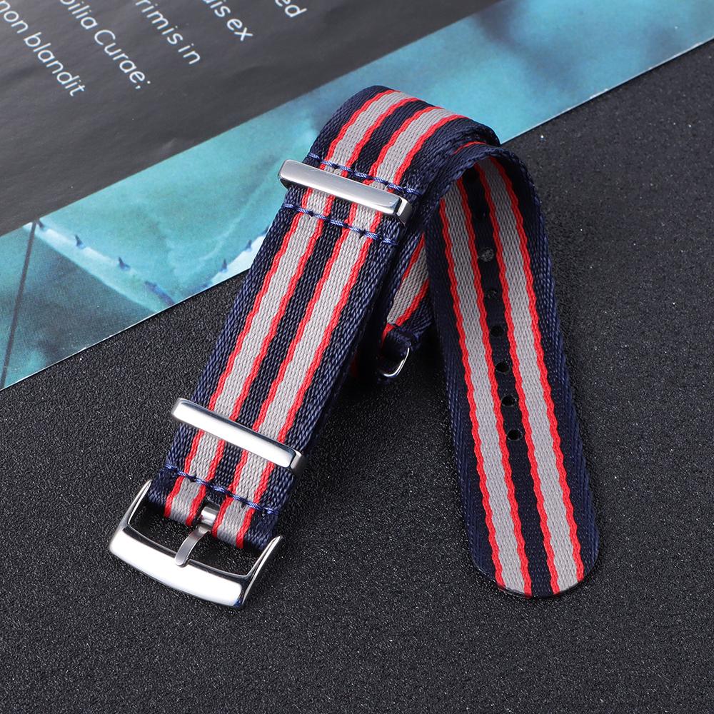 20mm Nylon Watch Band One Piece Comfortable Watch Straps Loop Military Washable Blet for Men Watchbands for Omega 007 for Rolex