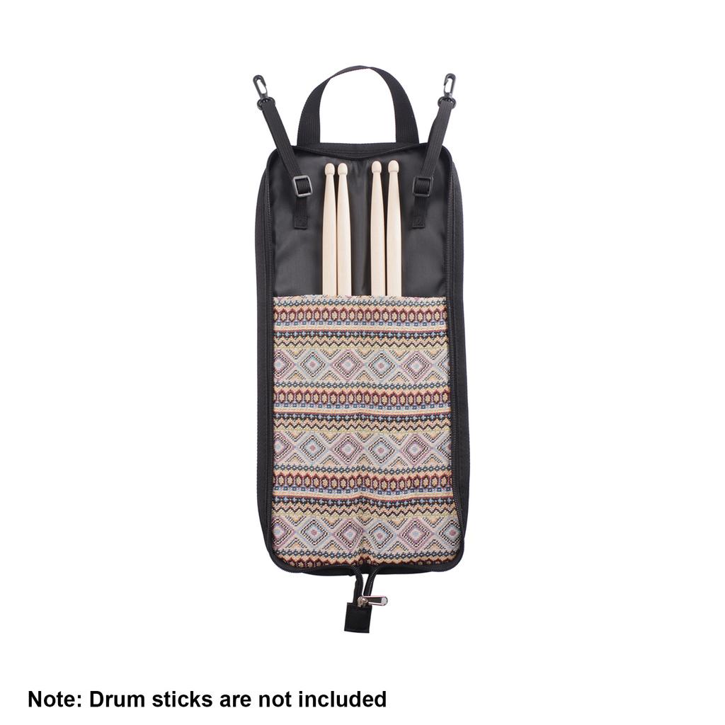Drum Stick Bag Drumsticks Mallet Case Oxford Fabric with Hanging Hooks Wear Resistant Portable Drum Stick Holder