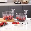 Transparent Automatic Washer Bowl Fast Draining Vegetable Rinser Container  for Kitchen