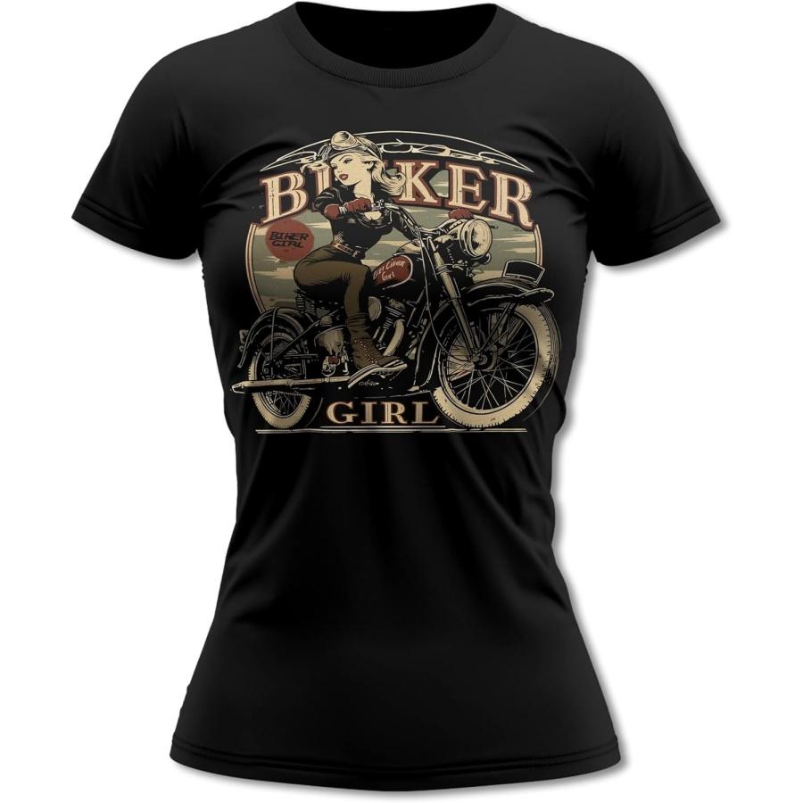 Biker Girl Four Women s Motorcycle T-Shirt XXXXXL разноцветный