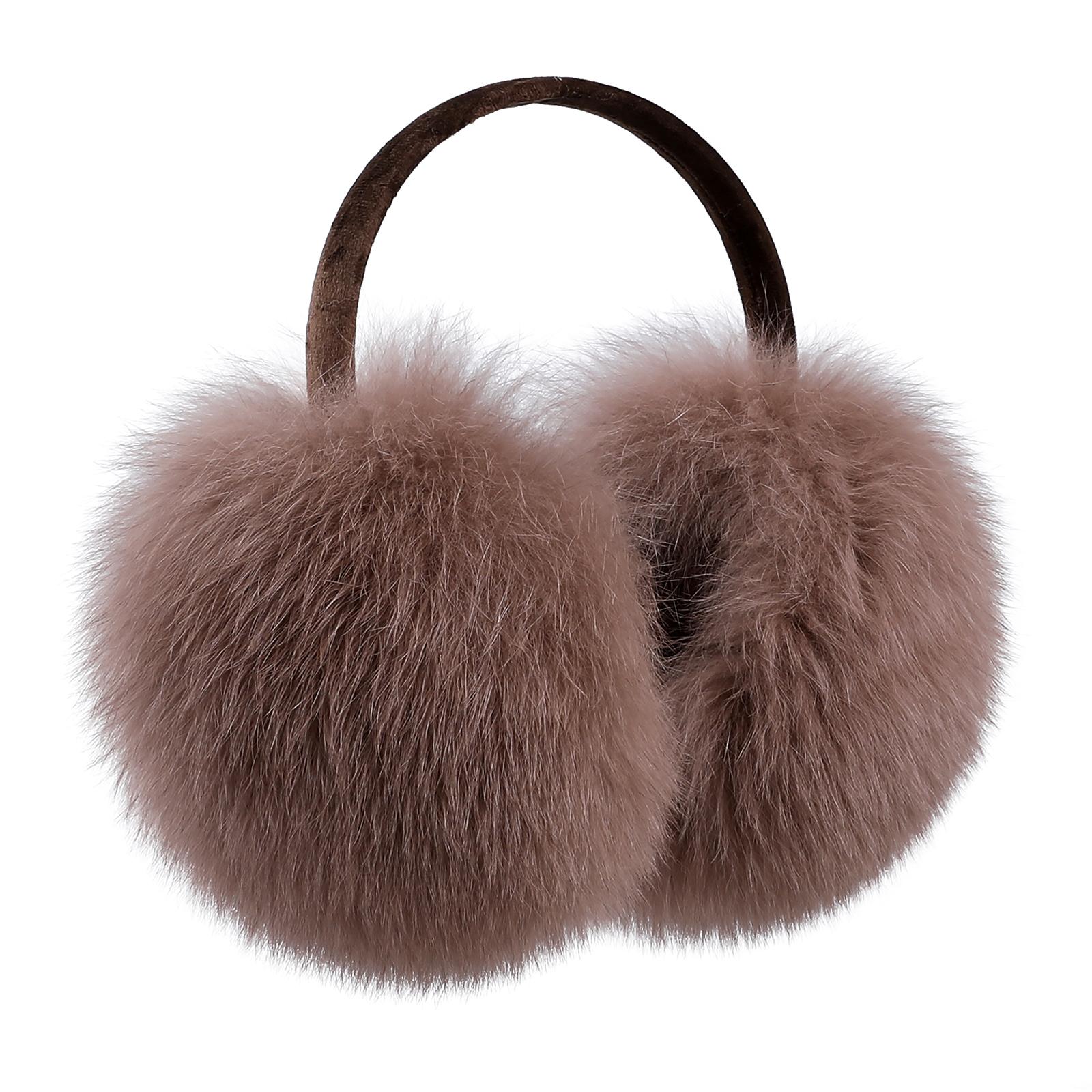 

Женские зимние наушники из 100% натурального меха лисы, утепленные уши из натурального меха енота для холодной погоды, теплые, пушистые, мягкие, регулируемые