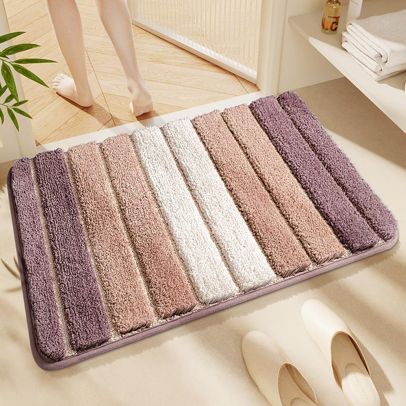 Rainbow Home Bathroom Mat, Super Absorbent, Non-Slip Quick-Dry Mat