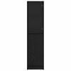 Highboard In Black Oak Look 35 X 37 X 142 Cm Engineered Wood