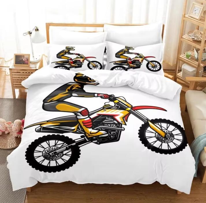 Red Racing Car 3D Kids Boy Bedding Set F1 Game Racer Printing Duvet Cover 2/3pcs Bedclothes with Pillowcase Twin Full Bedspread