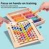 Wooden Bead Color Matching Game Rolling Bead Color Sorting Game  Children Kids