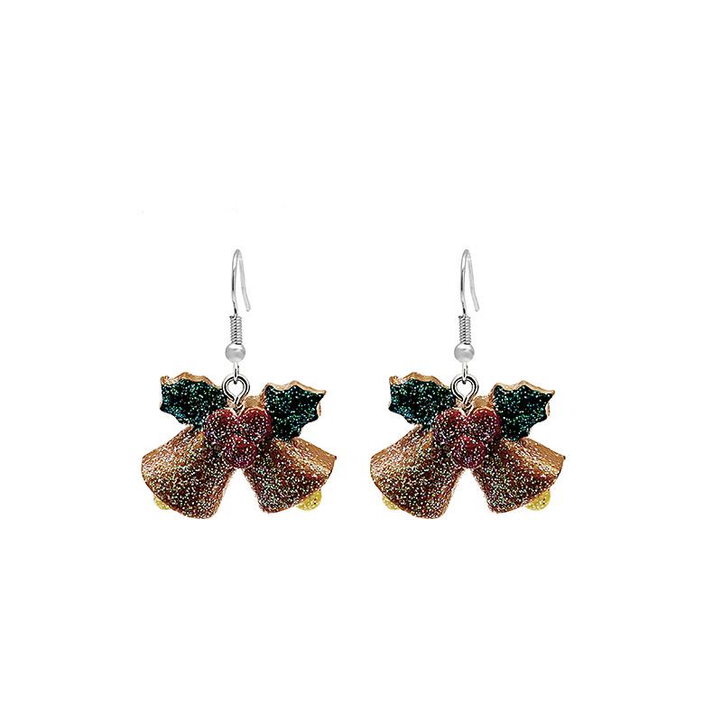 Christmas Gifts Cute Cartoon Oil Drops Colorful Santa Elk Christmas Gifts Earrings Ear Ornaments