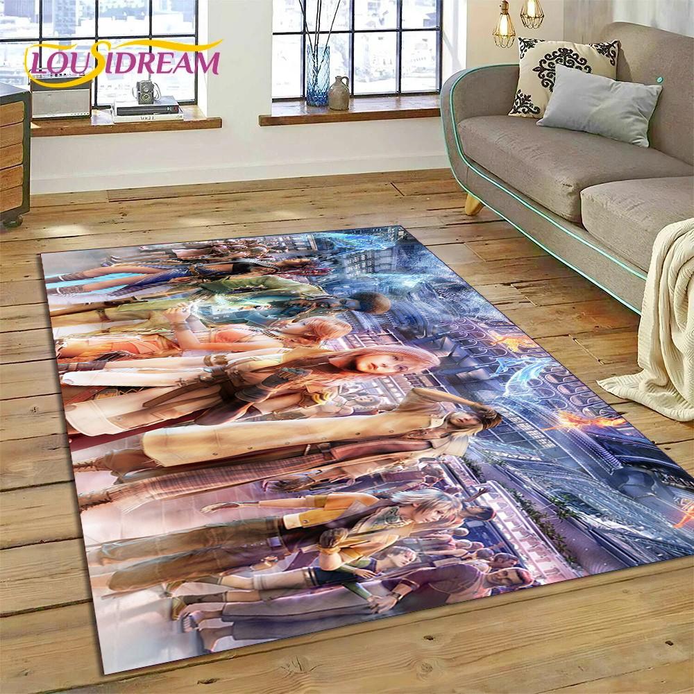 Final Fantasy Series Games Cartoon Rug Carpet for Living Room Bedroom Home Decor,Floor Mat Non-slip Decoration for Sofa Doormat