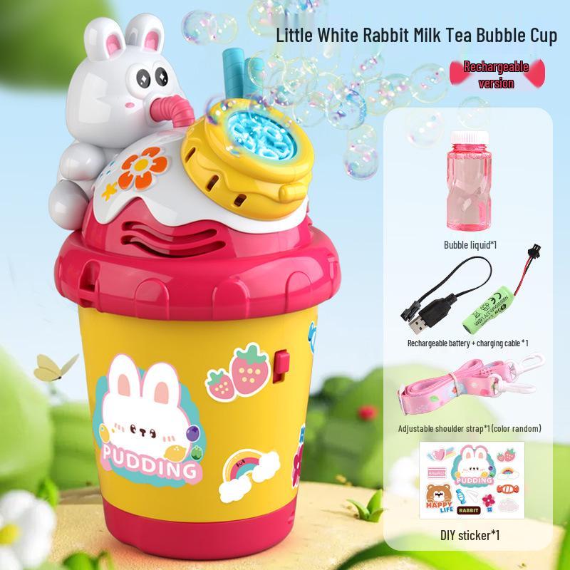 Милый автоматический выдуватель мыльных пузырей «Заяц и Утка» для детей