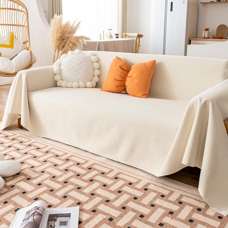 

Сплошной цвет, детское бархатное полотенце для дивана, полное покрытие, водонепроницаемый чехол для дивана с защитой от проникновения, универсальный чехол, универсальная нескользящая подушка на четыре сезона 70*70cm