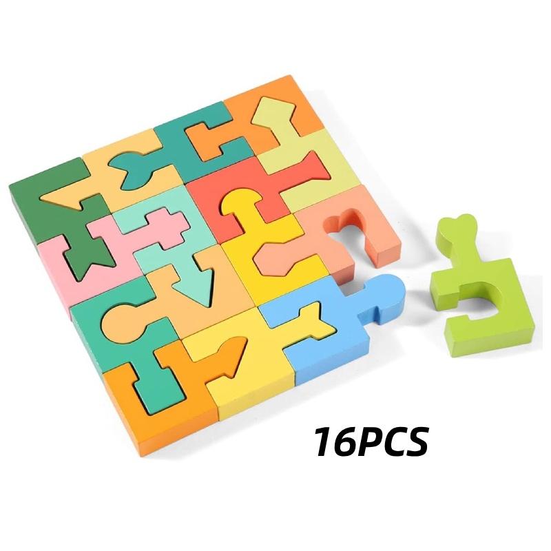 Dc Wooden Puzzle Blocks Logic, Imagination, And Focus Training Toy For Children