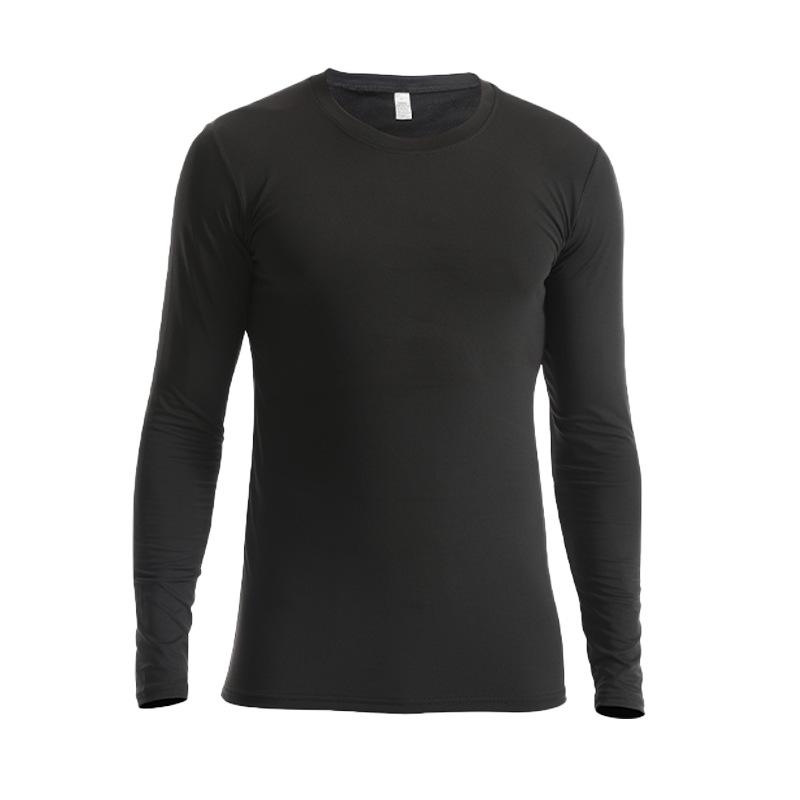 Men s Cross-Border Sports Tight-Fit Elastic Breathable Quick-Dry Round Neck Base Layer S