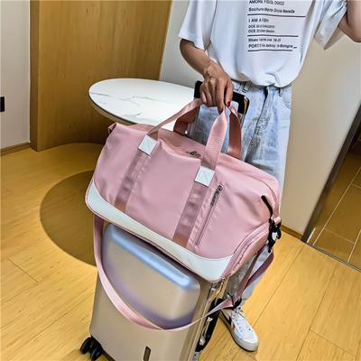 Sports Fitness Bag Women's Yoga Bag Dry and Wet Separation Contrast Color Shoulder Bag Short-distance Portable Travel Bag