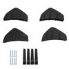 4pcs Rear Bumper Lip Spoiler Protective Trim Black Maintenance Replacement Universal
