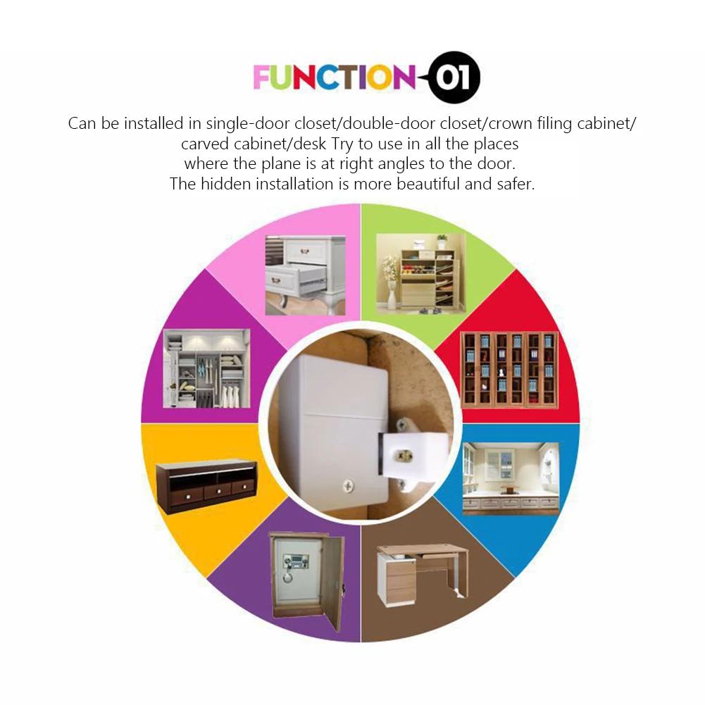 Smart Cabinet Lock IC Electronic Lock RFID Furniture Keyless Locker for Drawer Cabinet Safety Protection Device