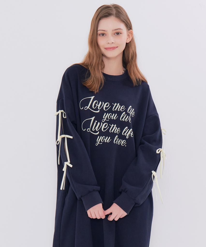 Metapeo Ribbon Dress Navy