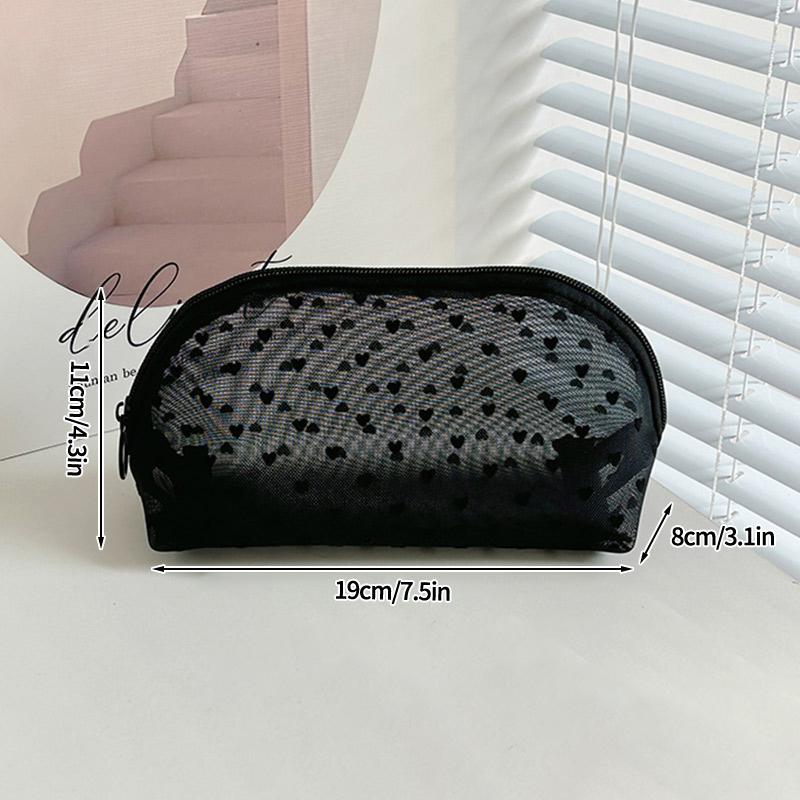 Women Mesh Cosmetic Bag Clear Makeup Bags Travel Storage Make Up Organizer Zipper Toiletry Pouch Portable Lipstick Beauty Case