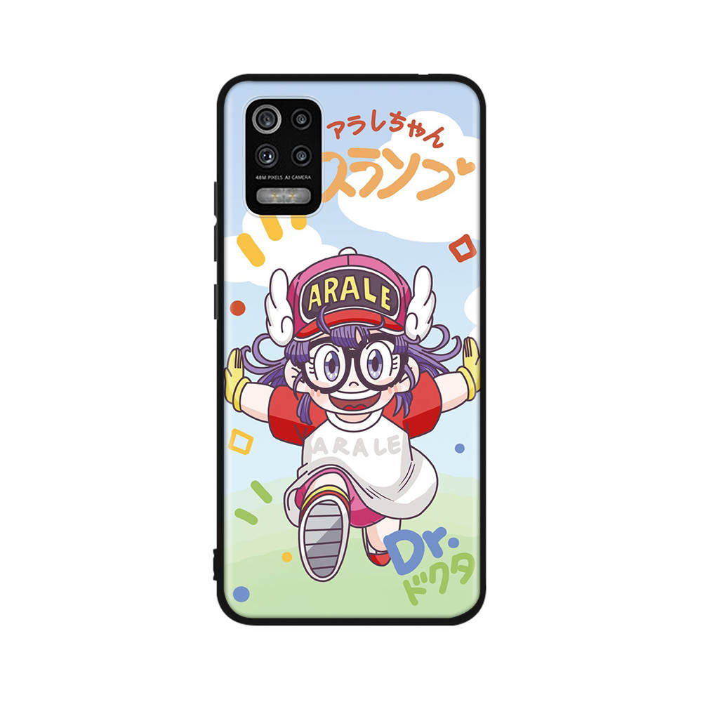 DT34 Dr. Slump Arale Case for iPhone 16 15 Plus 14 13 12 11 Pro 8 7 6S 6 SE 5S X XR XS Max Realme C30 C33 C31 9I Huawei P30 Black Soft Cover