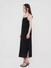 Sisterhood Wrinkle Slip Long Dress - Black