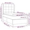3128504 vidaXL Lit à sommier tapissier avec matelas Marron foncé 100x200 cm