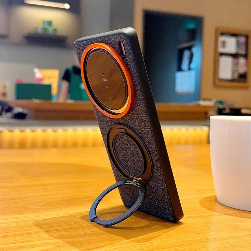 Applicable To Vivox111 Mobile Phone Case Magnetic Suction Bracket Integrated Rotation X111s Cloth Pattern x111Pro/x111ultra