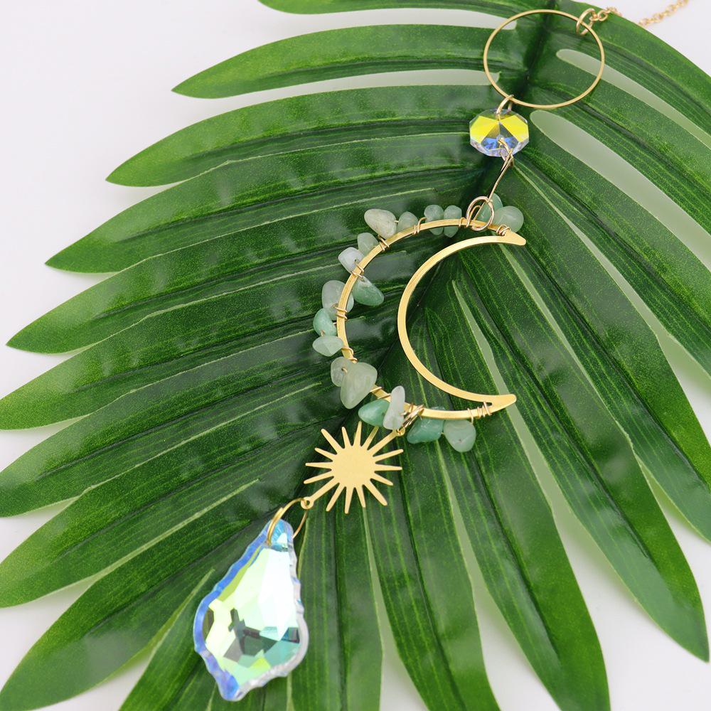Star and Moon Ceiling Pendant Wind Chime for Living Room & Bedroom