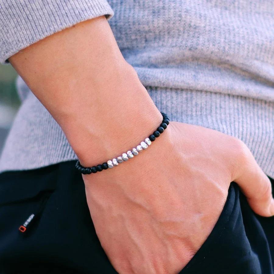 4mm Small Beaded Minimalist 4mm Stone Beads Bracelet Unisex Lucky Red Howlite Strand Braslet Natural Tiger Eyes Lava Gemstone Braclet Joias