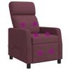Massage Recliner Chair Purple Fabric