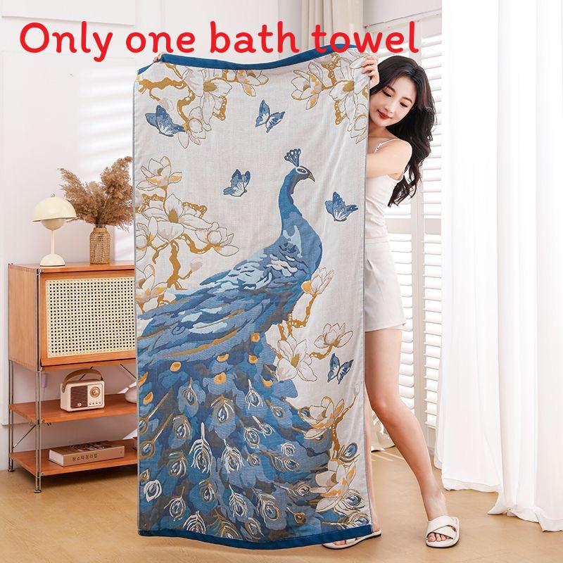 Cotton Bath Towel With Absorbent Quick Dry Fabric For Couples Home Use