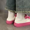 Scarpe da studente 22enni, nuove scarpe con zeppa a suola spessa, suole a muffin, suole morbide in tela piccole