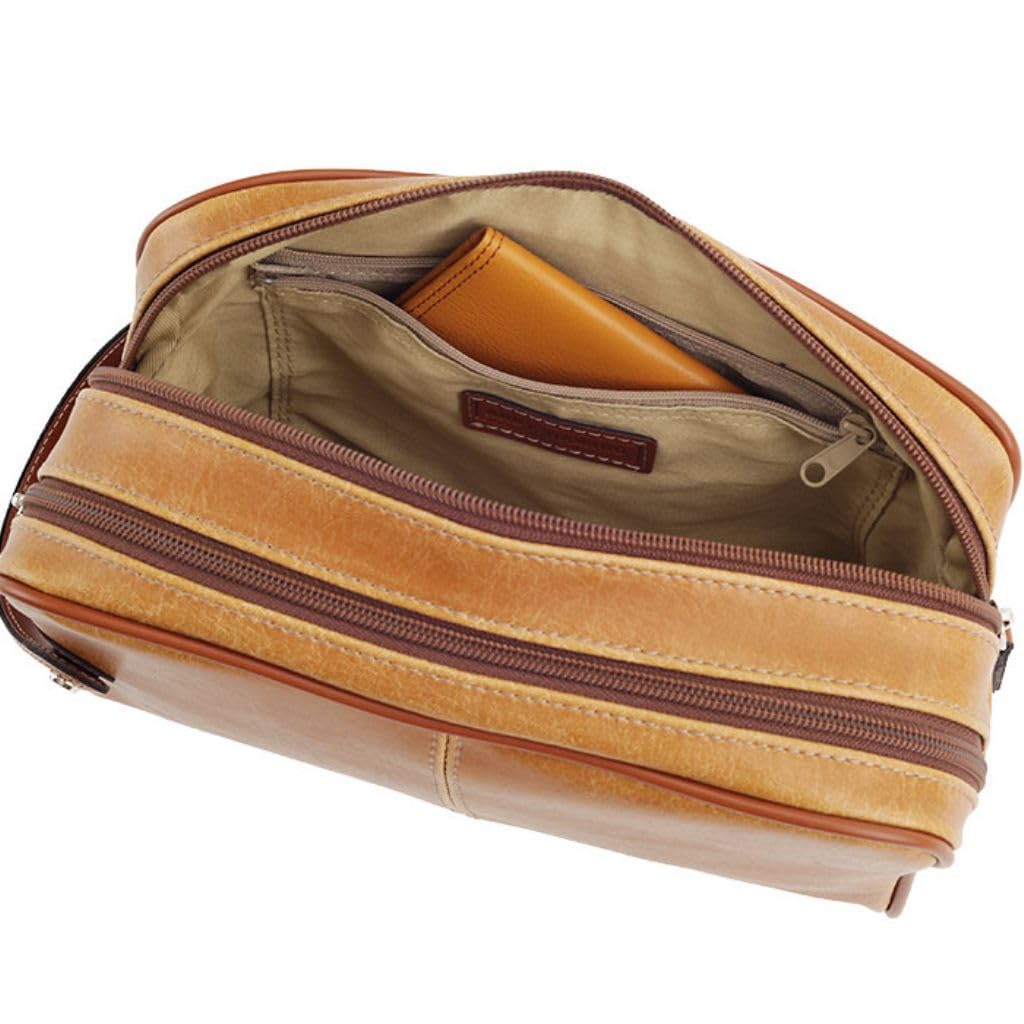 Hergestellt in Japan Second Bag 320g 2 Fächer Vintage-Stil Doppelreißverschluss Handtasche Beutel zum Ausgehen Leichtgewicht Hergestellt in Toyooka Schwarz [kakkoii] Herren