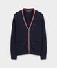 Brooks Brothers Supima Cotton Contrast Cardigan (Navy) (Bbwcmmf301)