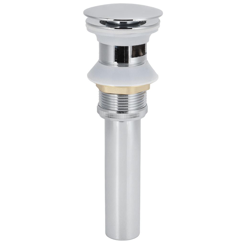 Bathroom Sink Drain Electroplating Popup Wash Basin Drainer Stopper NonOverflow(Popup with Hole )