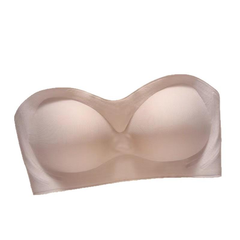South East Asia TikTok Strapless Invisible Bra One-word Shoulder Seamless Small Chest Gathering Non-slip Steel-rimless Underwear Women
