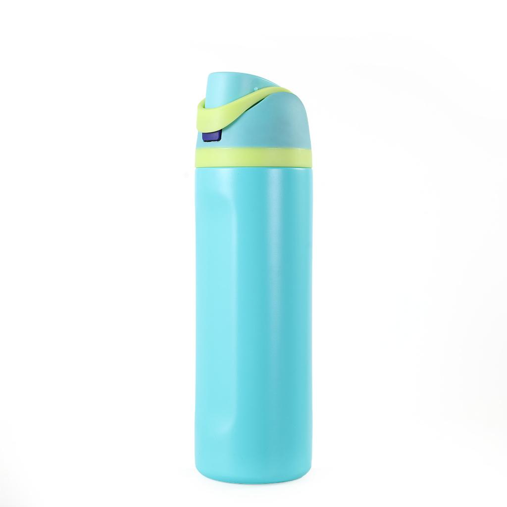 16/19/24/32OZ 304 Stainless Steel Insulated Water Bottle, Leakproof Flip Straw Thermos for Sports Gym Hiking