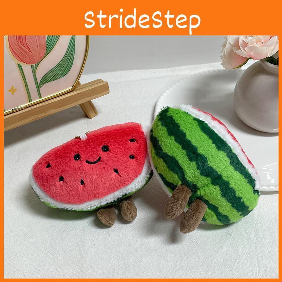Cute Watermelon Plush Keychain With Pp Cotton Filling For Bag Decoration And Collectors