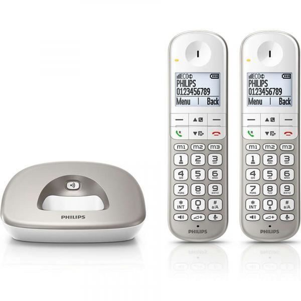 Téléphone sans fil XL4902S/22 confortable et simple Profitez de la simplicité du téléphone sans fil Philips XL490, avec un écran et