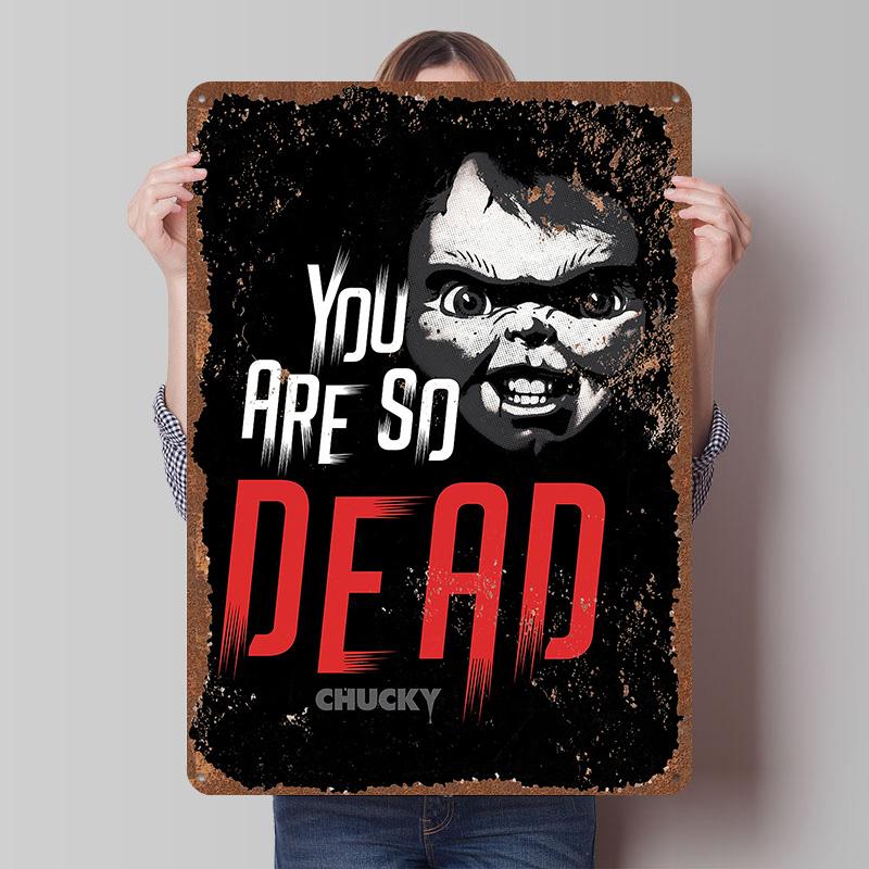 Child's Play Print Tinplate Posters Custom Wall Art Vintage Metal Tin Signs Retro Tin Plaque for Bathroom Decor Home Decorations