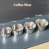 304 Stainless Steel Coffee Filter Basket Fine Mesh Design Reusable Durable Universal Fit for Coffee Machines