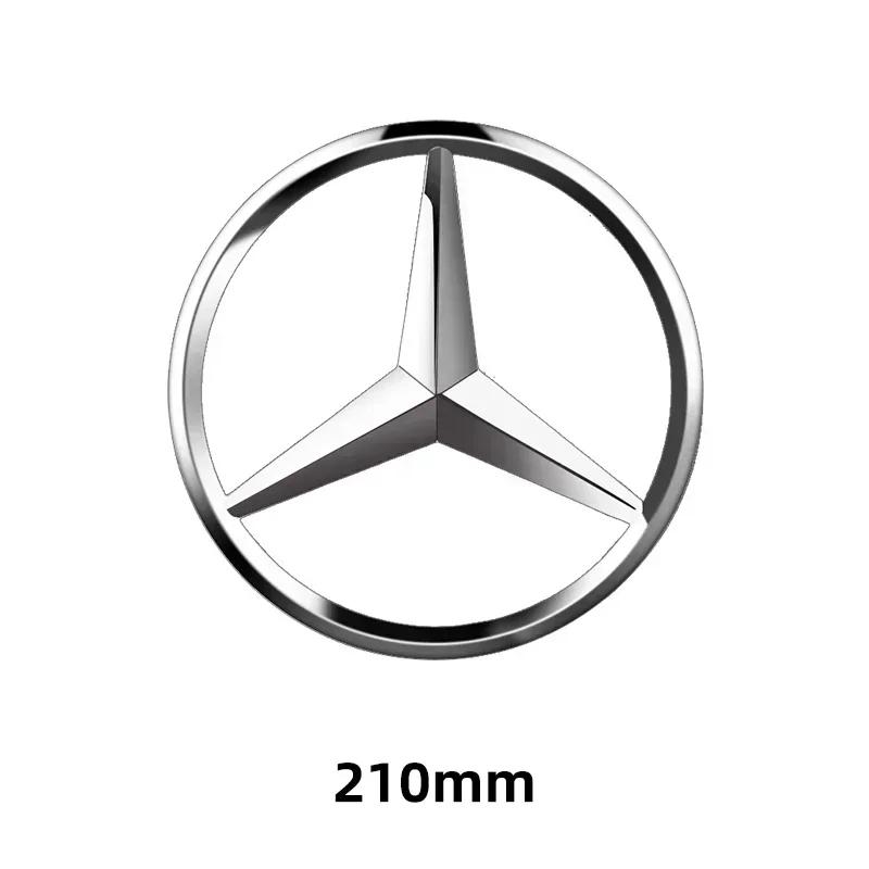 C200 E200 New 2025 For Mercedes Benz 1pcs 188mm 210mm ABS Car Front Grille Badge Decal Cover Emblem For Mercedes Benz A/B/C/E/S
